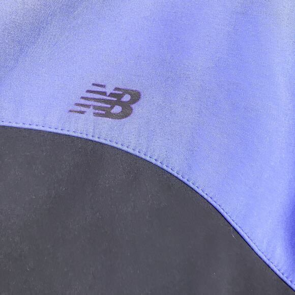 New Balance Periwinkle Blue and Black Soft-shell Hooded Zip up Jacket Size Med - Picture 4 of 8